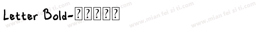Letter Bold字体转换